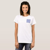 淡い青のパッチワーク テラゾ柄 Tシャツ (正面フル)
