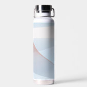淡い青のピンク色のシンプルグラデーション名 ウォーターボトル (背面)