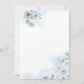 淡い青のフローラ水彩 招待状 (裏面)
