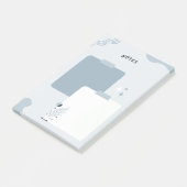 淡い青のメモ ポストイット (アングル)