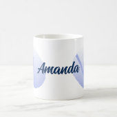 淡い青の平和な自然鳥のシルエット コーヒーマグカップ (中央)