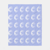 淡い青の平和な自然鳥のシルエット フリースブランケット (正面)