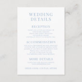 淡い青の春の結婚花の詳細カード エンクロージャーカード (正面)