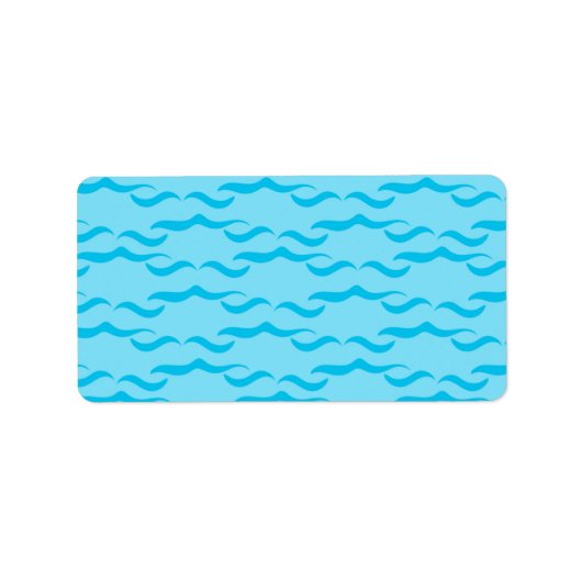 淡い青の海の波 平和な大洋 ラベル (正面)