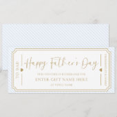 淡い青の父の日ギフト券カード 招待状 (正面/裏面)