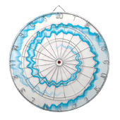 淡い青の白い絞り染め色が旋回クール素晴らしい ダーツボード (正面)