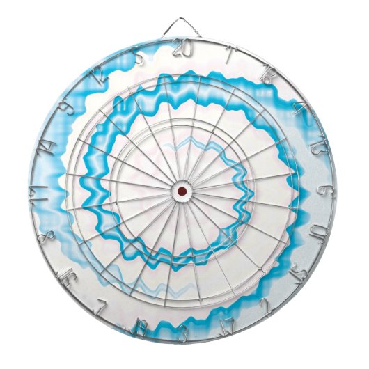 淡い青の白い絞り染め色が旋回クール素晴らしい ダーツボード (正面)