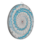 淡い青の白い絞り染め色が旋回クール素晴らしい ダーツボード (正面左)