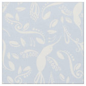 淡い青の美しいハチドリコリブリ ファブリック (クローズアップ)