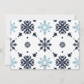 淡い青の雪の結晶の写真 シーズンカード (裏面)