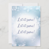淡い青の雪の結晶 Let It Snow シーズンカード (正面)