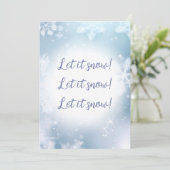 淡い青の雪の結晶 Let It Snow シーズンカード (スタンド正面)