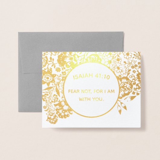 淡い青みがかった灰色の宗教的なキリスト教の追悼 箔カード (封筒付き正面)