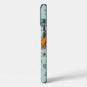 淡い青を背景にした豪華な花柄 Case-Mate iPhoneケース (裏面 / 左)