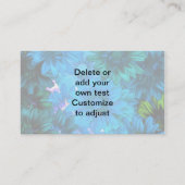 淡い青モダンの花柄 名刺 (裏面)