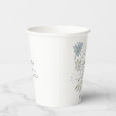 淡い青灰色のタンカラーの夏の花 紙コップ (右)