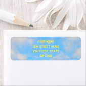 淡い青空に浮かぶ雲 ラベル (インサイチュ)