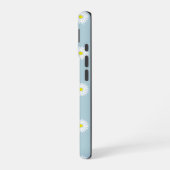 淡い青色のダイジーイラスト柄 iPhone 16ケース (左側面)
