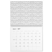 淡い青色のテクスチャパターン（小、繰り返し） カレンダー (3月 2027)