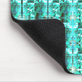 淡い青色の光沢、格子内の四角形または画像？ マウスパッド (コーナー)