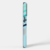 淡い青色の携帯電話ケースの大きなジグザグストライプ Case-Mate iPhoneケース (裏面 / 右)