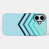 淡い青色の携帯電話ケースの大きなジグザグストライプ Case-Mate iPhoneケース (裏面 (横))
