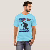 淡い青色の栄誉の静かなフィールド Tシャツ (正面フル)
