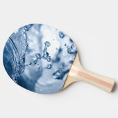 淡い青色の水の繊細な滴 卓球ラケット (横)
