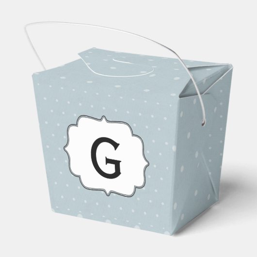 淡い青色の水玉模様のフレームにモノグラム フェイバーボックス (裏面サイド)