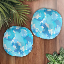 淡い青色の液体抽象芸術パターンと白