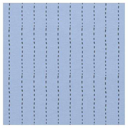 淡い青色の破線 ファブリック (クローズアップ)