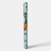 淡い青色の背景に華やかな花柄 Case-Mate iPhoneケース (裏面 / 左)