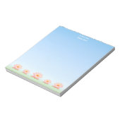 淡い青色の蓮の花 ノートパッド (回転)