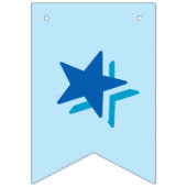 淡い青色数々のの☆幸☆誕生日☆標識 バンティングフラッグ (第1の旗)