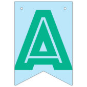 淡い青色数々のの☆幸☆誕生日☆標識 バンティングフラッグ (第3の旗)