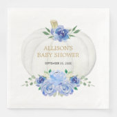 淡い青 白 緑 花 白いかぼちゃ (正面)