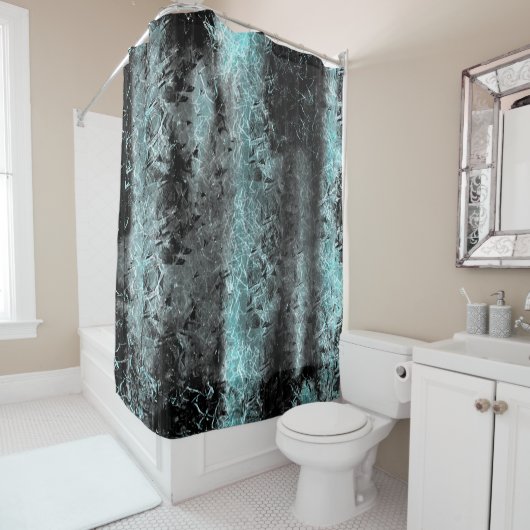 淡い風変わり青色の繊維質組織 シャワーカーテン (インサイチュ)