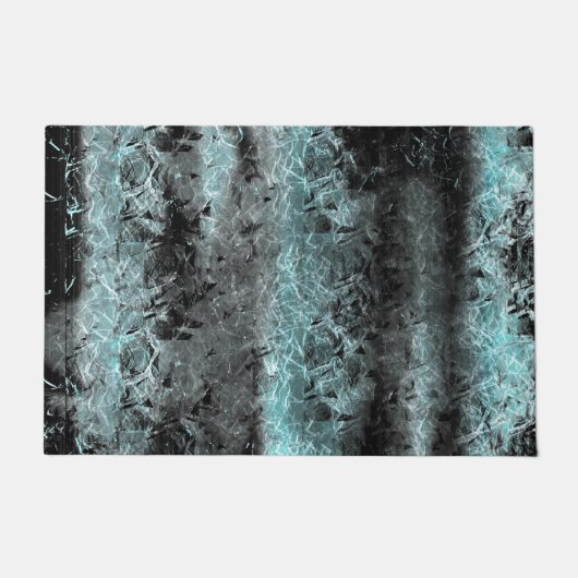 淡い風変わり青色の繊維質組織 ドアマット (正面)