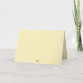 淡い黄シンプル色結婚サンキューカード サンキューカード (裏面)