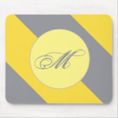 淡い黄色とソフトグレーカスタマイズ マウスパッド (正面)