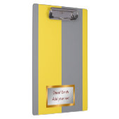 淡い黄色と柔らかいグレーカスタマイズ クリップボード (右)