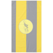 淡い黄色と柔らかいグレーカスタマイズ テーブルクロス (正面)