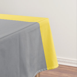 淡い黄色と柔らかいグレーカスタマイズ テーブルクロス