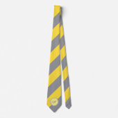 淡い黄色と柔らかいグレーカスタマイズ ネクタイ (正面)