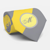 淡い黄色と柔らかいグレーカスタマイズ ネクタイ (ロール)