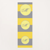 淡い黄色と柔らかいグレーカスタマイズ ヨガマット (正面)