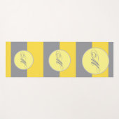 淡い黄色と柔らかいグレーカスタマイズ ヨガマット (正面(横))