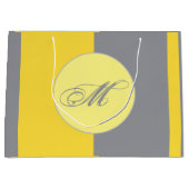 淡い黄色と柔らかいグレーカスタマイズ ラージペーパーバッグ (正面)