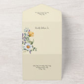 淡い黄色と野の花 オールインワン招待状 (外側)