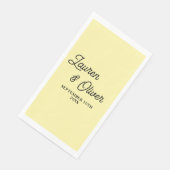 淡い黄色のスクリプト ミニマリストの結婚式 (コーナー)